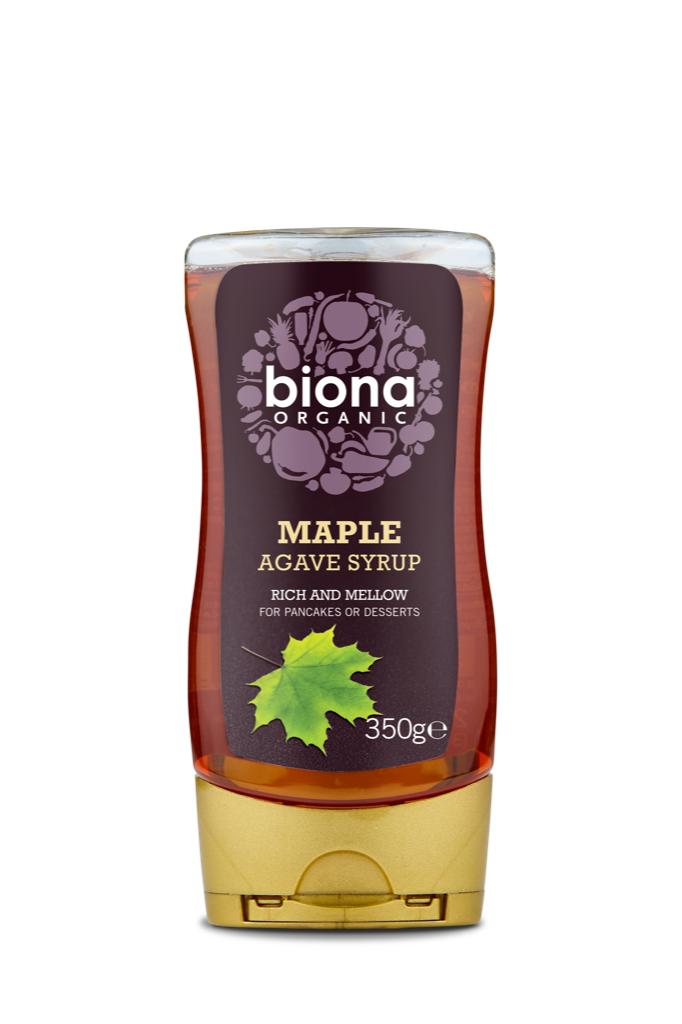 Biona Organic Maple Agave Syrup - Squeezy 350g - Pack of 3