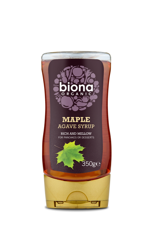 Biona Organic Maple Agave Syrup - Squeezy 350g - Pack of 3