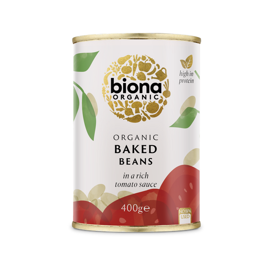 Biona Organic Baked Beans in Tomato Sauce 400g Pack of 6