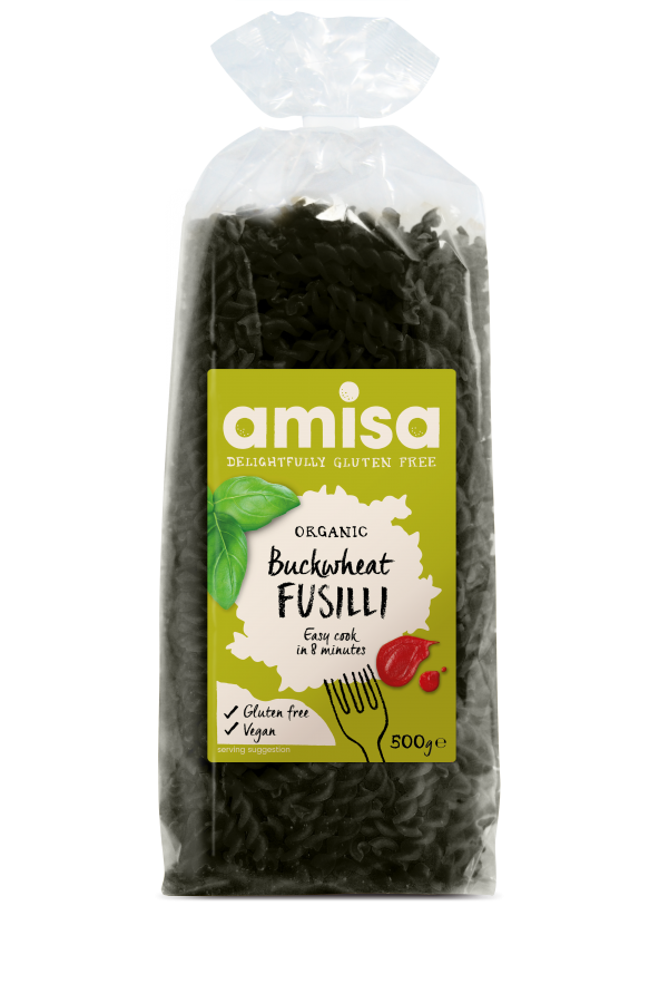 Amisa Organic Gluten Free Buckwheat Fusilli 500g Pack of 4