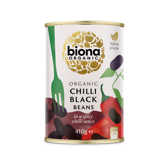 Biona Organic Chilli Black Beans 400g Pack of 6