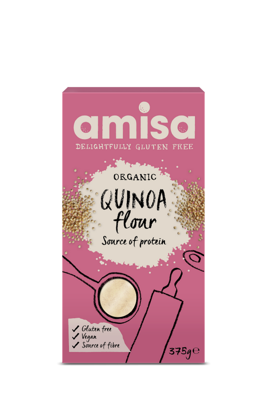 Amisa Organic Gluten Free Quinoa Flour 375g Pack of 4