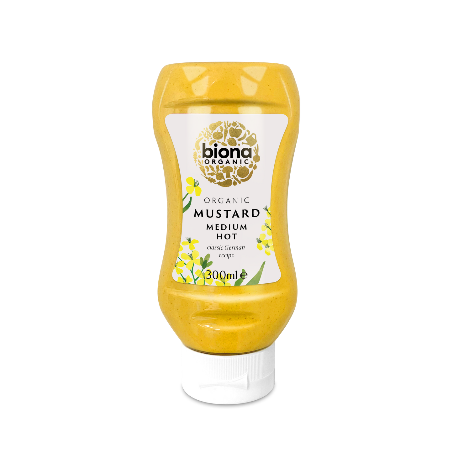 Biona Organic Medium Hot Mustard Squeezy 300ml Pack of 6