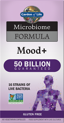 Garden of Life Microbiome Formula Mood +, 60 Vegetarian Capsules EXP: 31.07.23