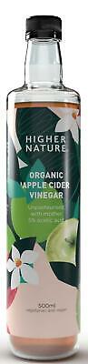 Higher Nature Organic Apple Cider Vinegar 500ml 100% organic