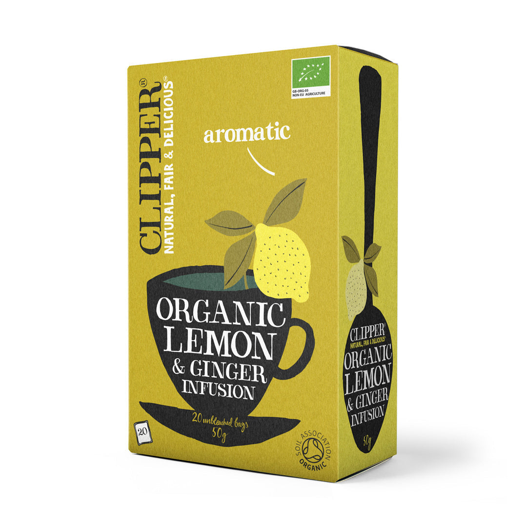 Clipper Organic Lemon & Ginger Infusion 20 bags Pack of 6