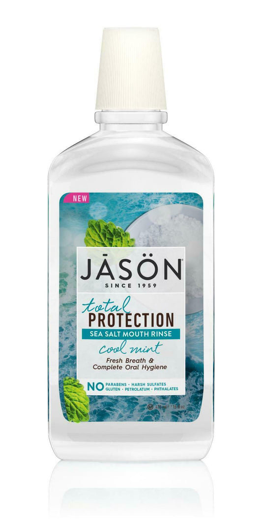 Jason Natural Total Protection Sea Salt Mouth Rinse Mouthwash Cool Mint 474ml