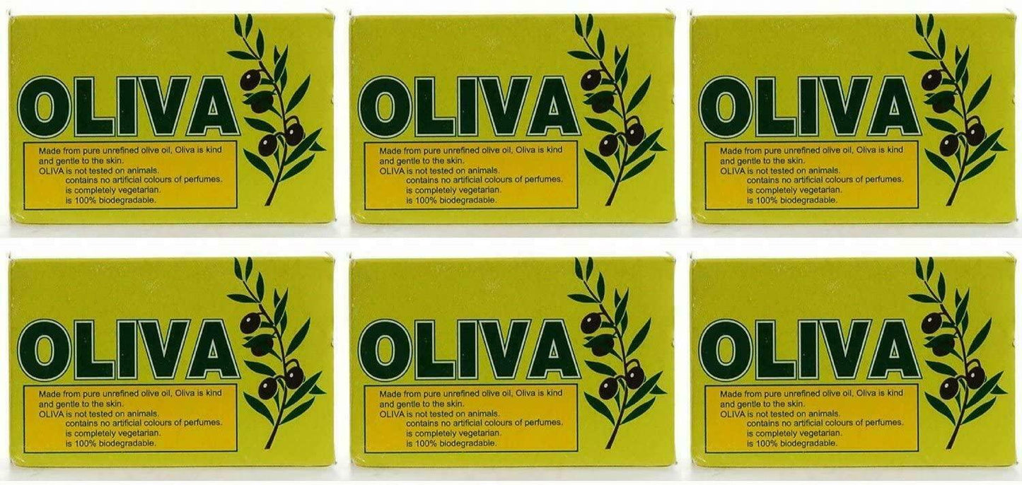 Oliva Olive Oil Soap 125G (Pack OF 6) 6 Bars of Pure Olive Oil Soap