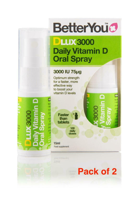 Better You Dlux 3000 Vitamin D Oral Spray PACK OF 2 D300 (2 X 15ML)