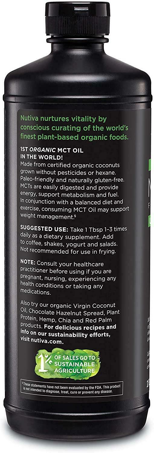 Organic MCT Oil 93% 946ml From Coconut Unflavoured Vegan Non GMO