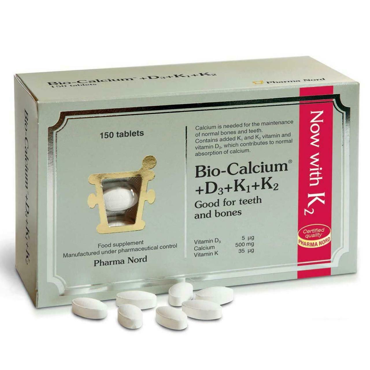 Pharma Nord Bio Calcium +D3+K1+K2 150 Tablets For Bones & Teeth Vegetarian