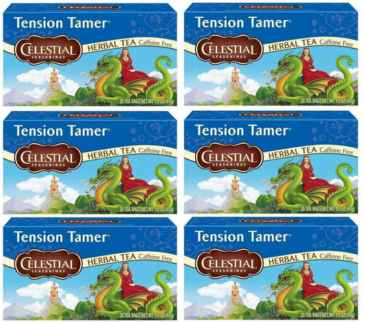 Celestial Seasonings Tension Tamer Herbal Infusion Tea Teabags Pack of 6