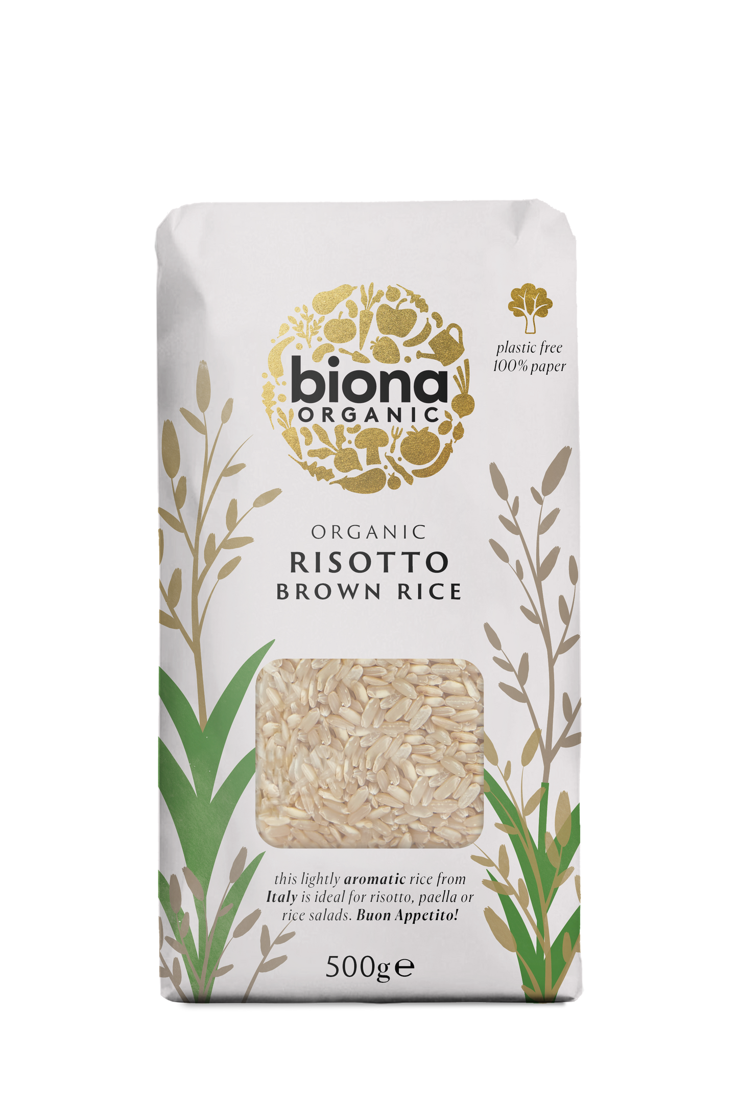 Biona Organic Brown Risotto Rice -  500g Pack of 6