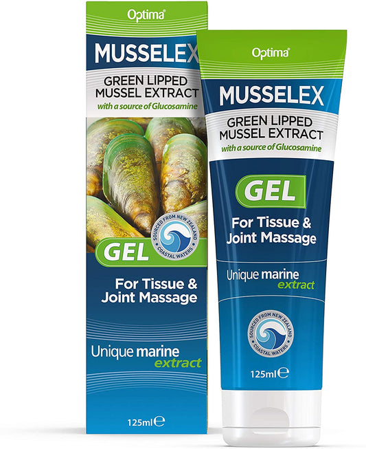 Optima Musselflex (Musselex) Gel Green Lipped Mussel Extract with Glucosamine (PACK of 6)