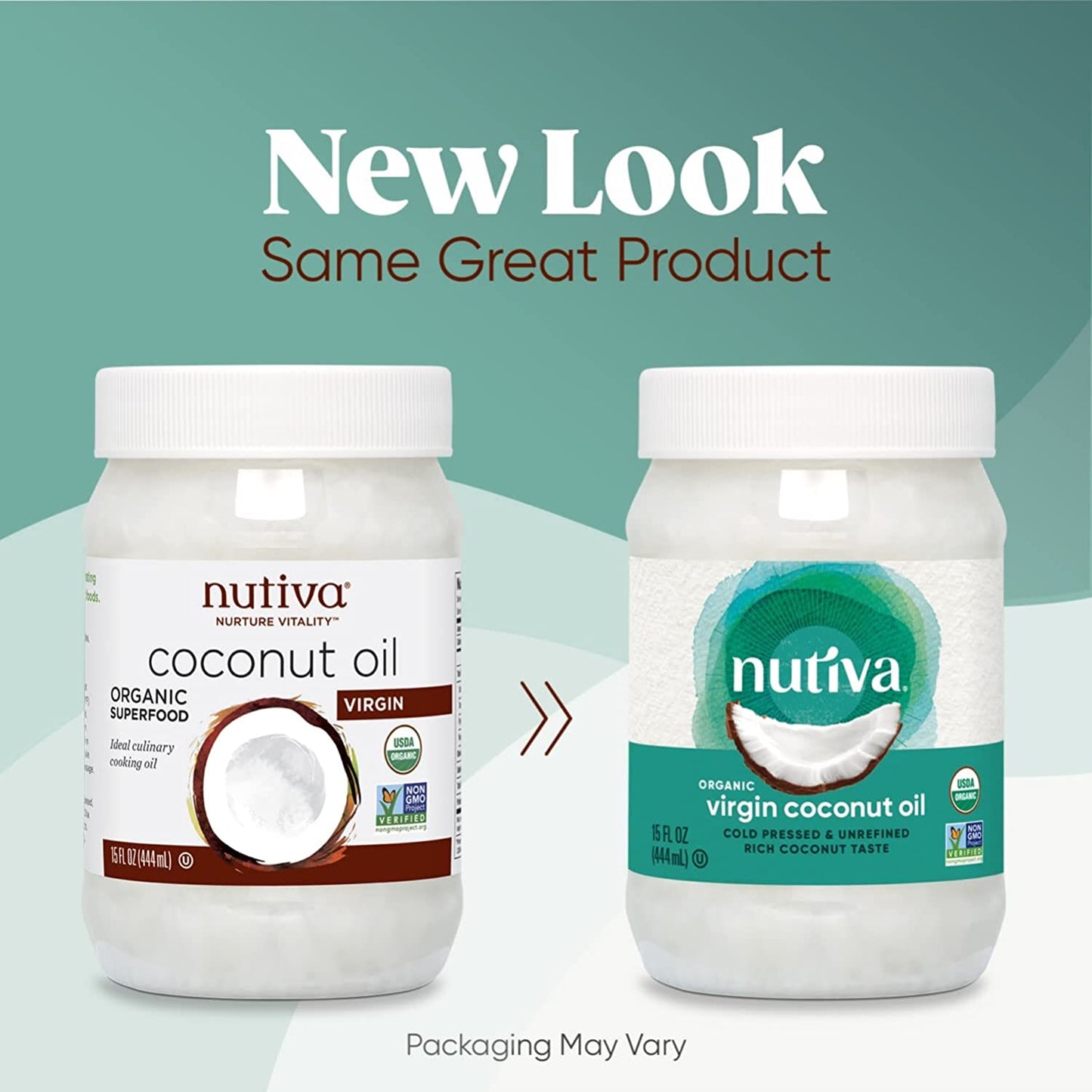 Nutiva Organic Extra Virgin Coconut Oil 444ml Unrefined Cold-pressed Coconut Oil