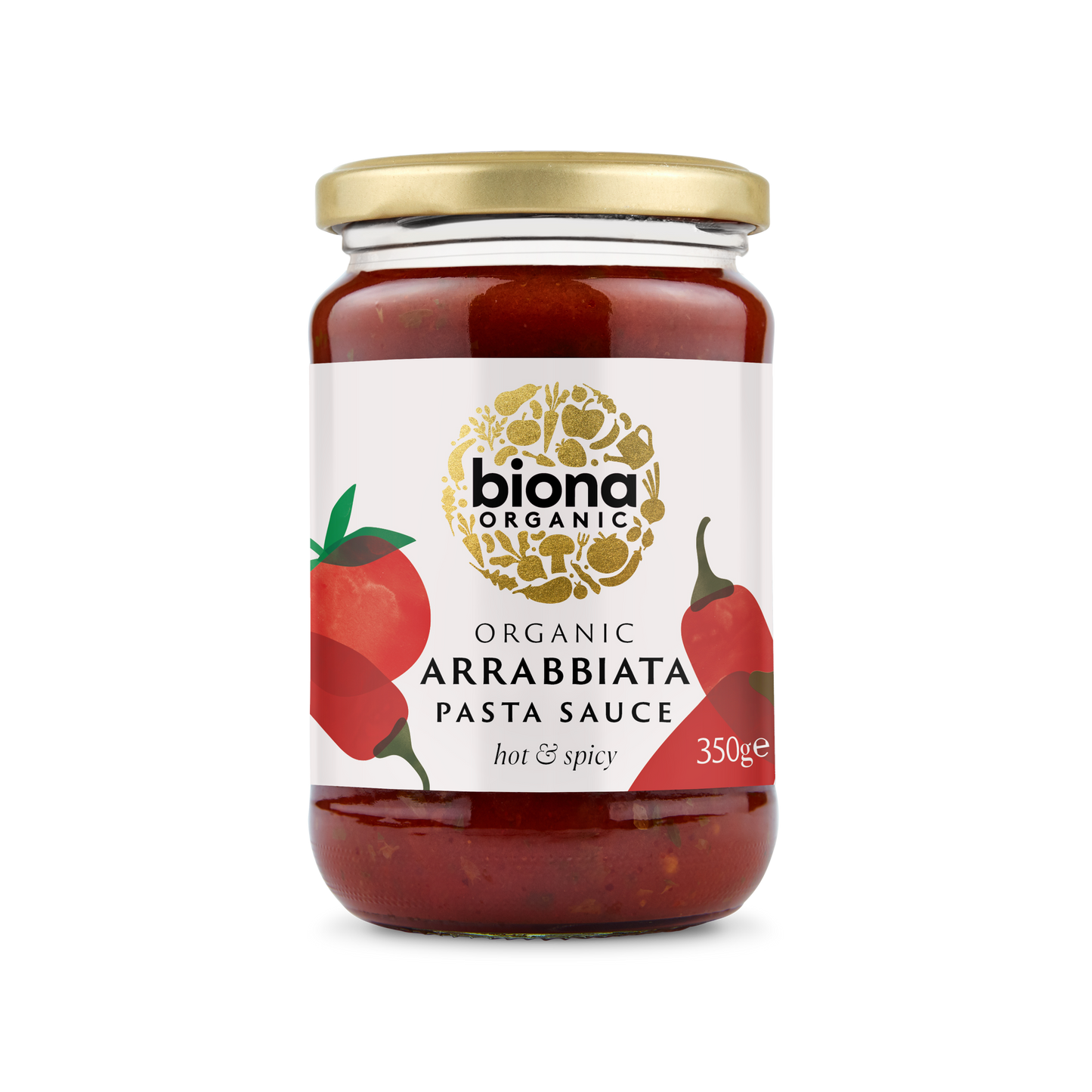 Biona Organic Arrabbiata - Hot & Spicy Pasta Sauce 350g Pack of 4
