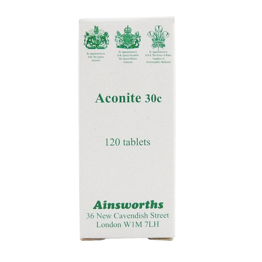 Ainsworths Aconite 30c Single Counter Remedy 120 Tabs