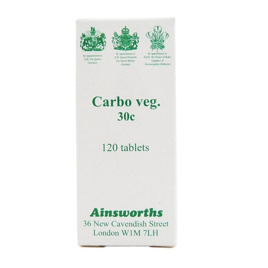 Ainsworths Carbo Veg 30C Single Counter Remedy 120 tabs