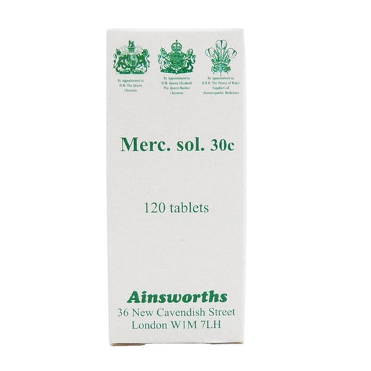 Ainsworths Merc Sol 30C Single Counter Remedy 120 tabs