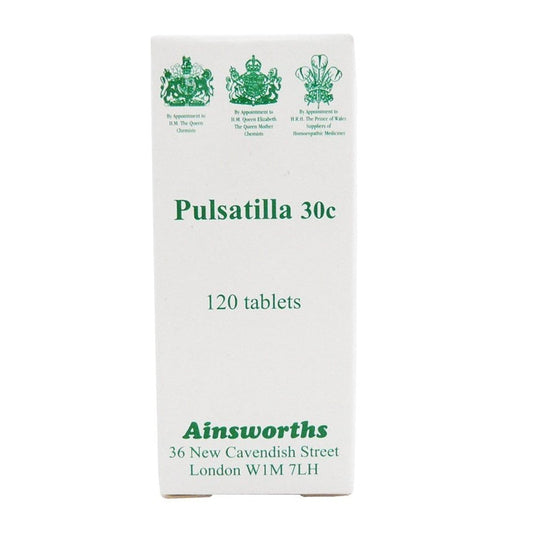 Ainsworths Pulsatilla 30C Single Counter Remedy 120 tabs