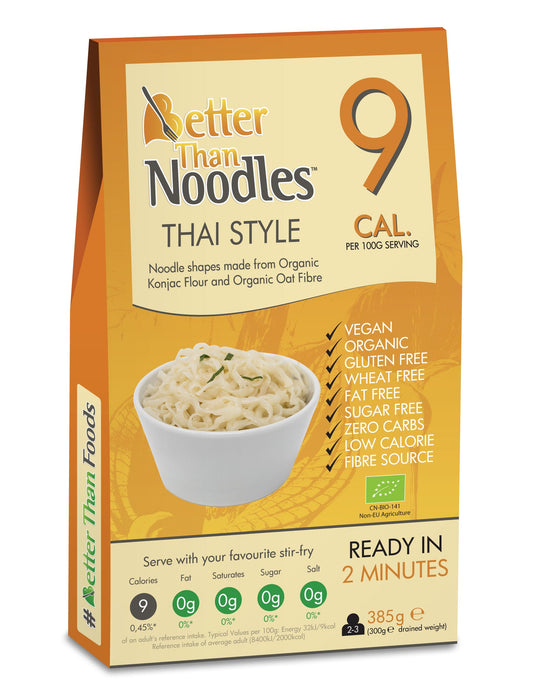 Better Than Noodles Thai Style Organic Konjac 385g Pack of 4