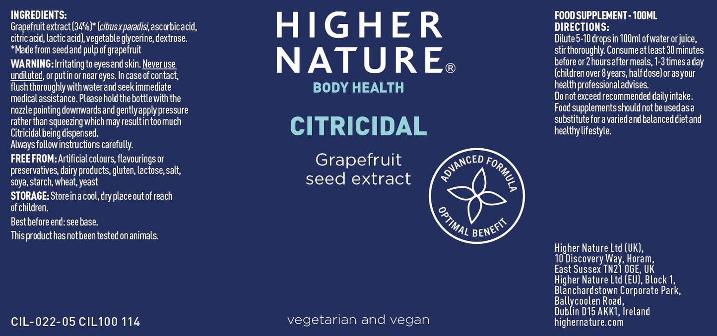 Higher Nature Citricidal 100ml