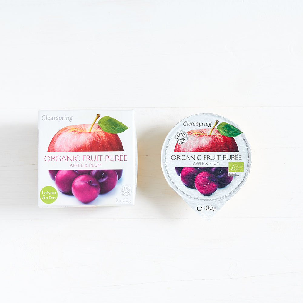 Clearspring Organic Fruit Purée - Apple & Plum (2x100g) Pack of 6