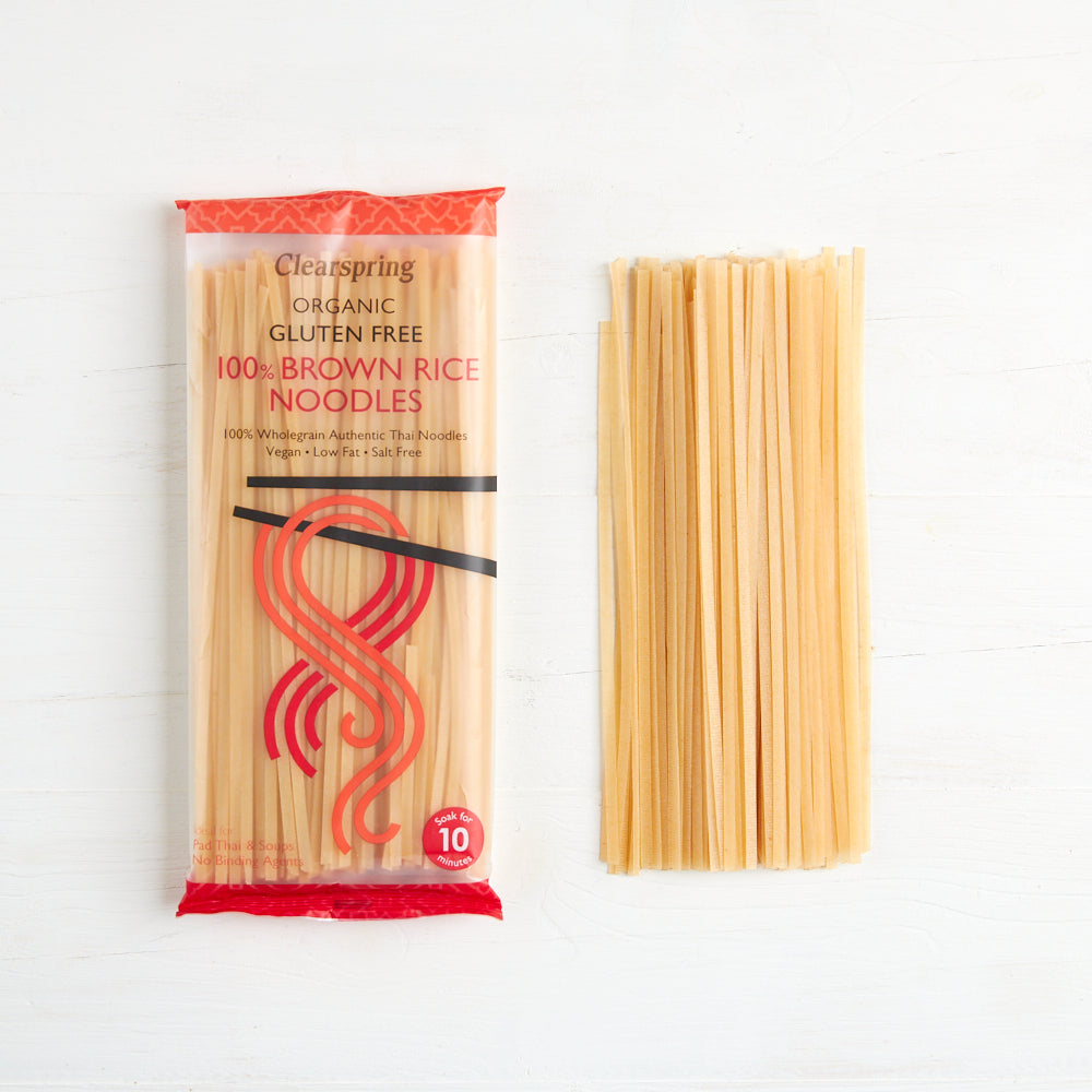 Clearspring Organic Gluten Free 100% Brown Rice Noodles 200g Pack of 6