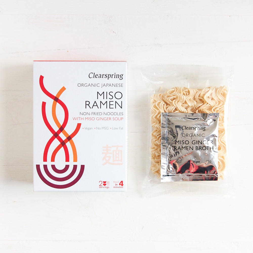Clearspring Organic Japanese Miso Ramen Noodles 210g Pack of 4
