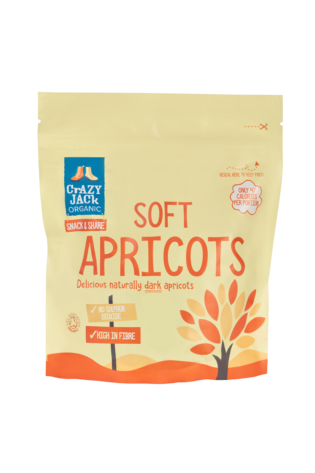Crazy Jack Organic Soft Dried Apricots 200g Pack of 4