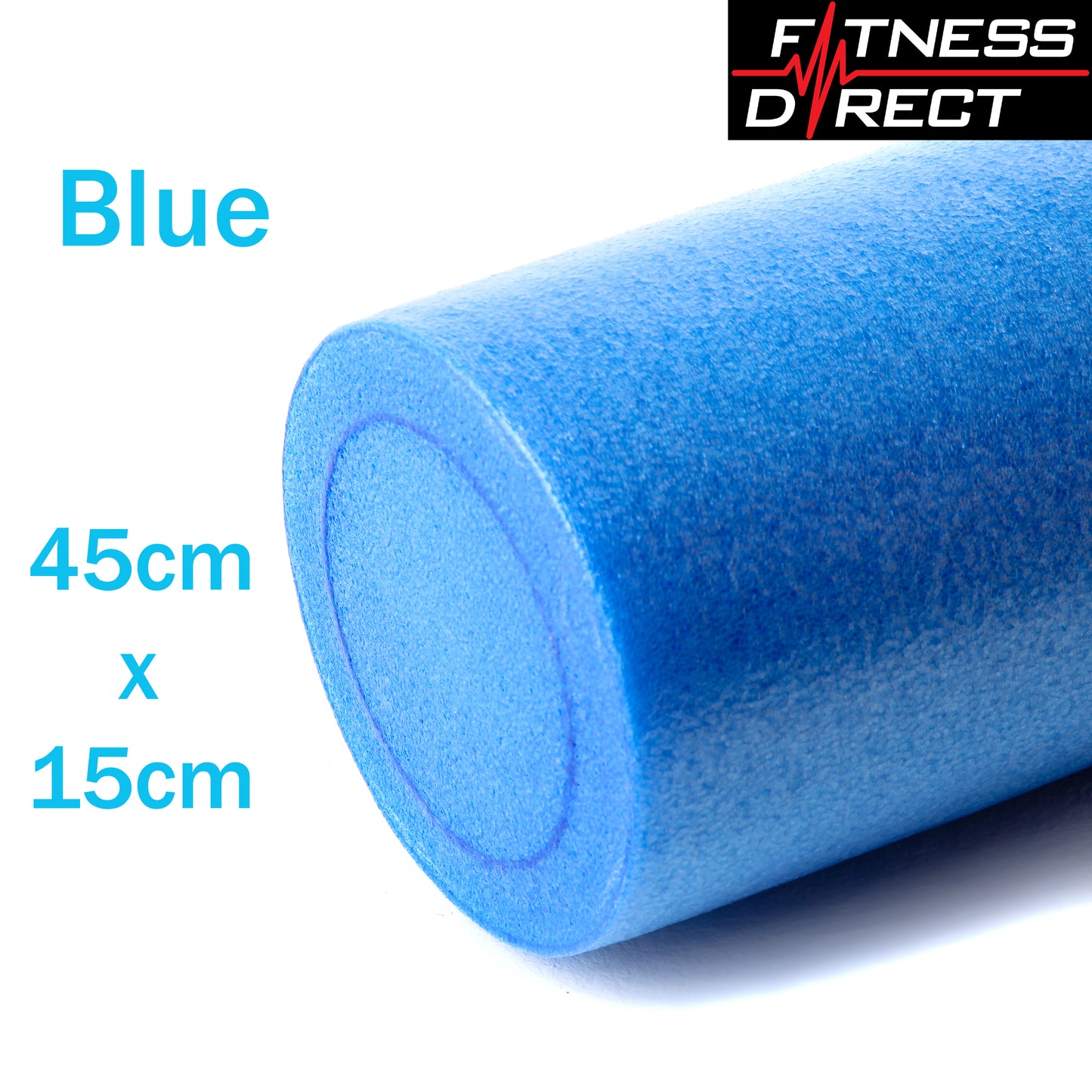 Fitness Direct EPE Foam Roller 45cm Pale Blue /Massage/Yoga/Pilates/Physio/core/Balance