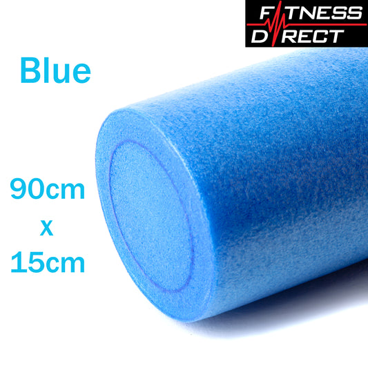 Fitness Direct EPE Foam Roller 90cm Blue /Massage/Yoga/Pilates/Physio/core/Balance