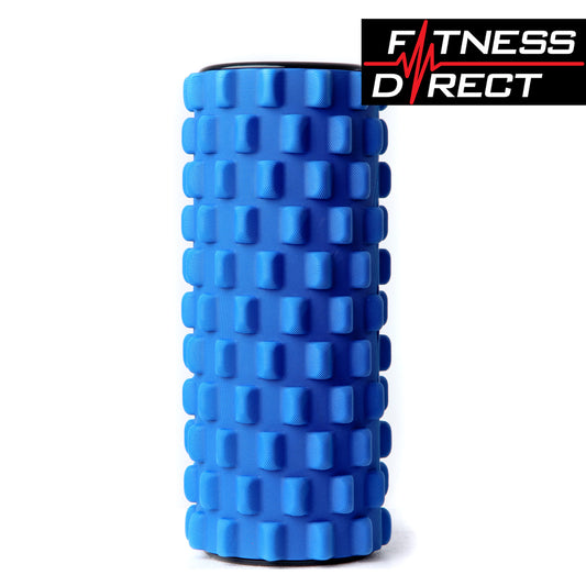 Fitness Direct Foam Roller Deep Tissue Massage Grid Trigger Point Muscles Gym -Blue