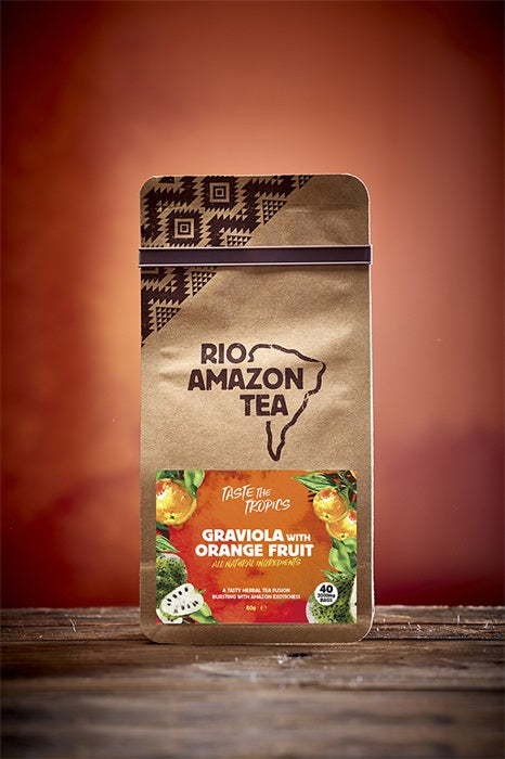 Rio Amazon Taste The Tropics Graviola with Orange Fruit 40 Teabags