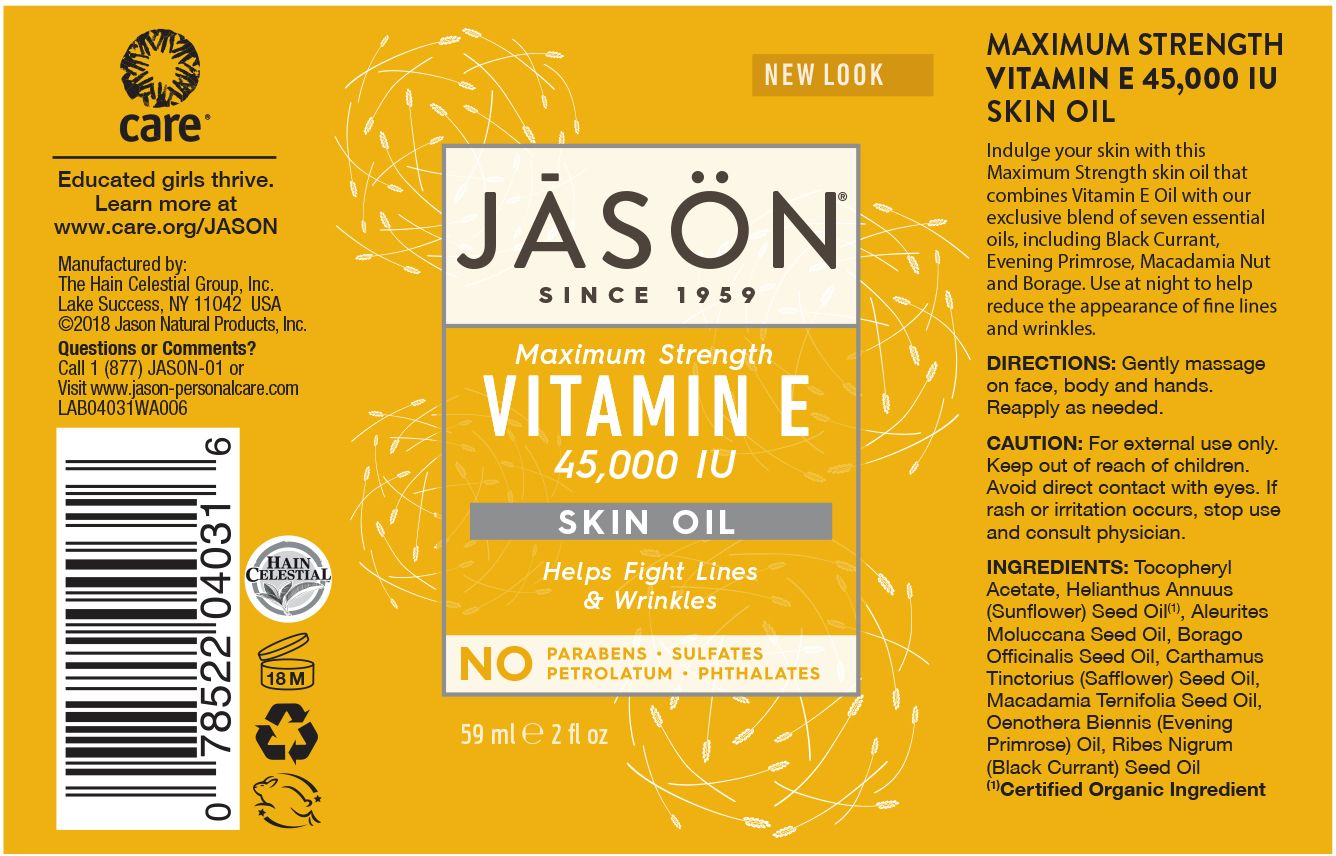 Jason Organic Vitamin E Oil 45000iu 59ml