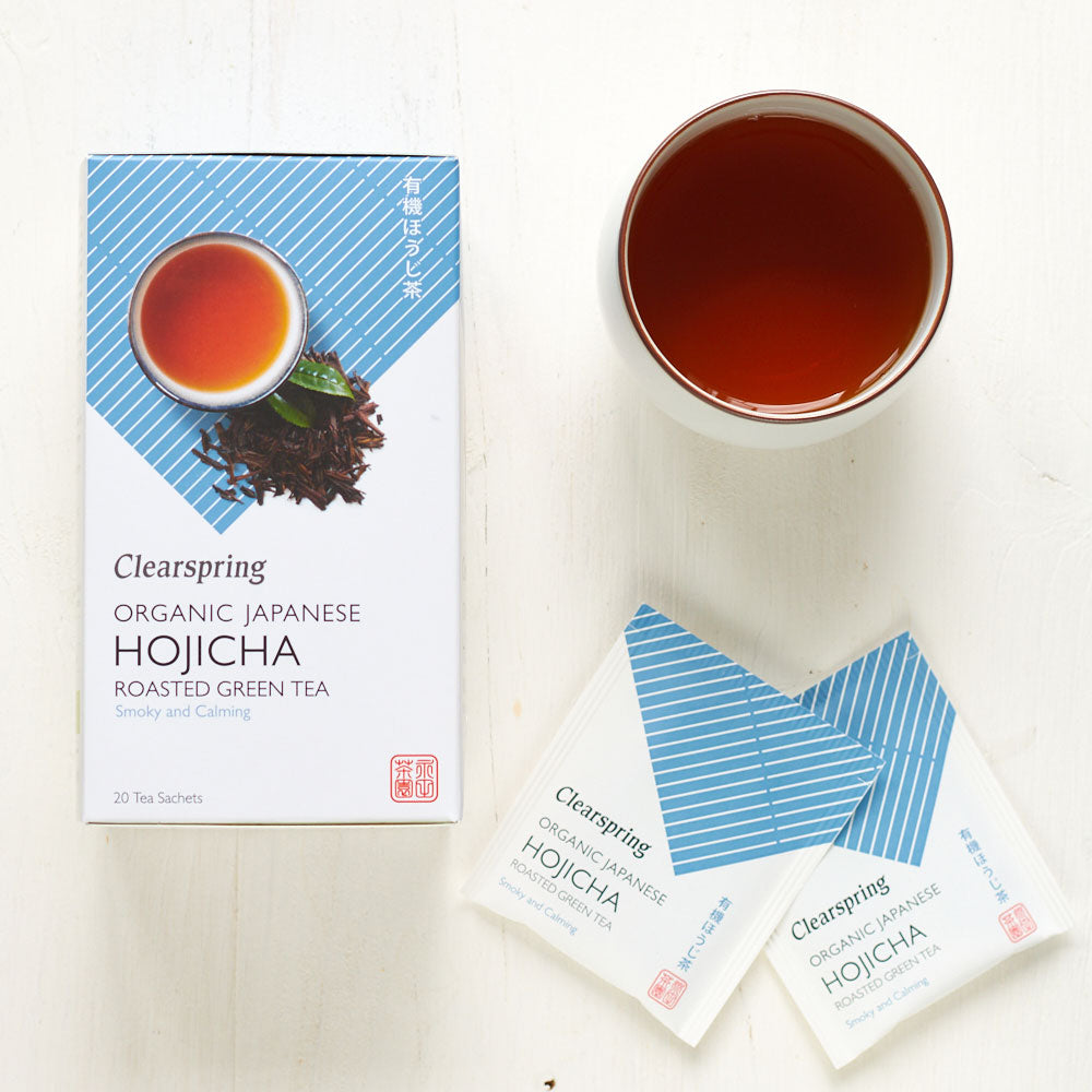 Clearspring Organic Hojicha Japanese Roasted Green Tea 20 bags Pack of 6