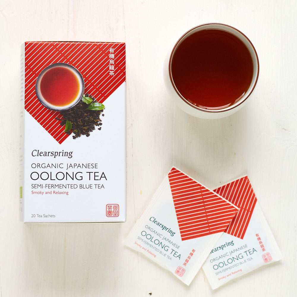 Clearspring Organic Japanese Oolong Tea 20 Tea Sachets Pack of 6