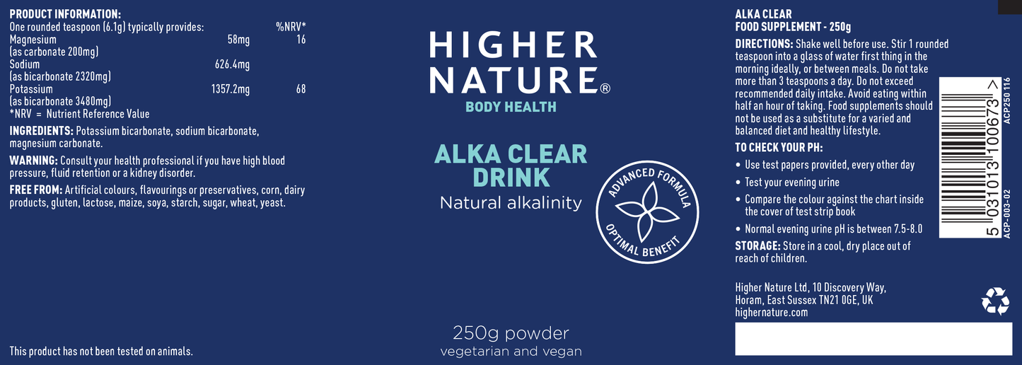 Higher Nature Alka Clear Powder 250g