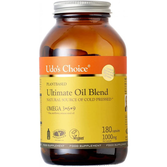 Udo's Choice Ultimate Oil Blend Vegan Omega 3, 6 & 9 180 Capsules