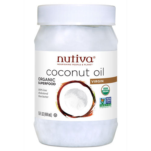 Nutiva Organic Extra Virgin Coconut Oil 444ml Unrefined Cold-pressed Coconut Oil