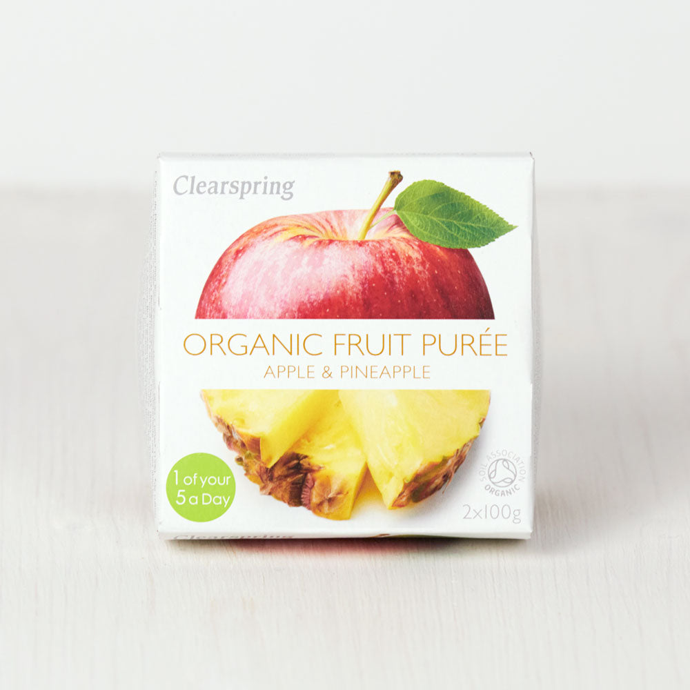 Clearspring Organic Fruit Purée Apple & Pineapple Pack of 6