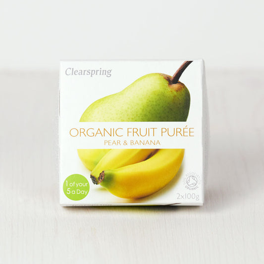 Clearspring Organic Fruit Purée Pear & Banana Pack of 6