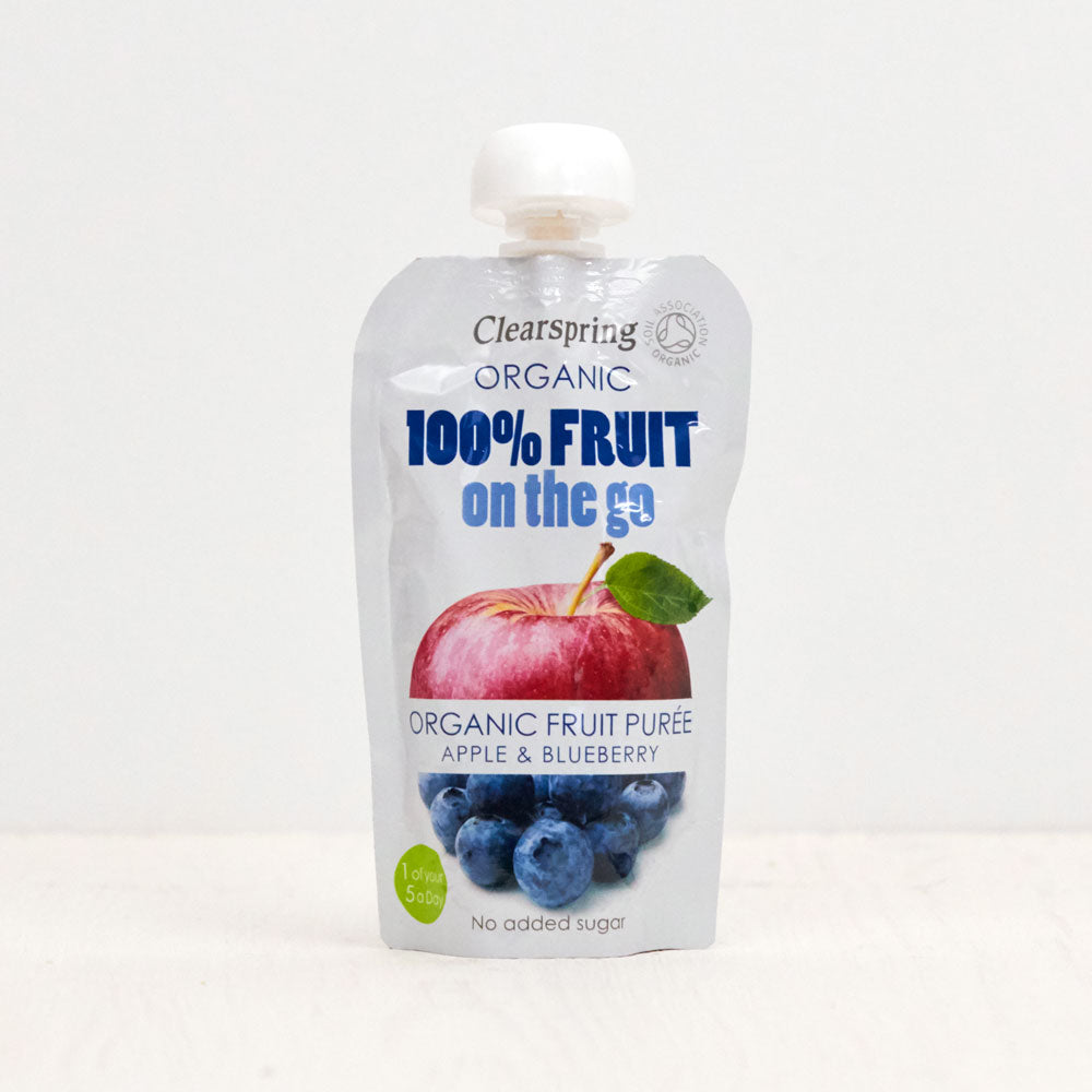 Clearspring Organic 100% Fruit on the Go - Apple & Blueberry Pack of 6