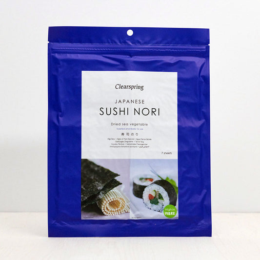 Clearspring Japanese Sushi Nori - Dried Sea Vegetable (Toasted) 17g Pack of 4