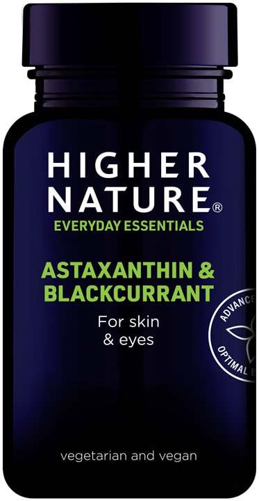 Higher Nature Astaxanthin & Blackcurrant 90 Vegetarian Capsules