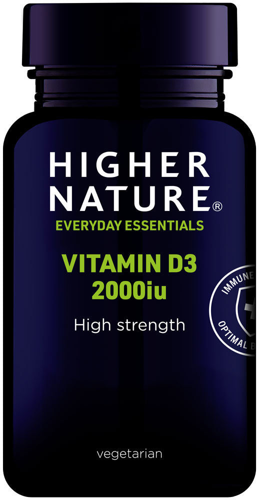 Higher Nature High Strength 2000iu Vitamin D3 Vegetarian 120 capsules