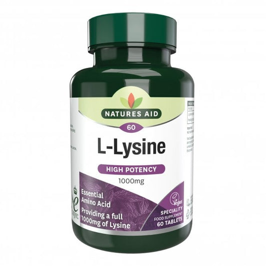 Natures Aid L-Lysine 1000mg 60's Pack of 4