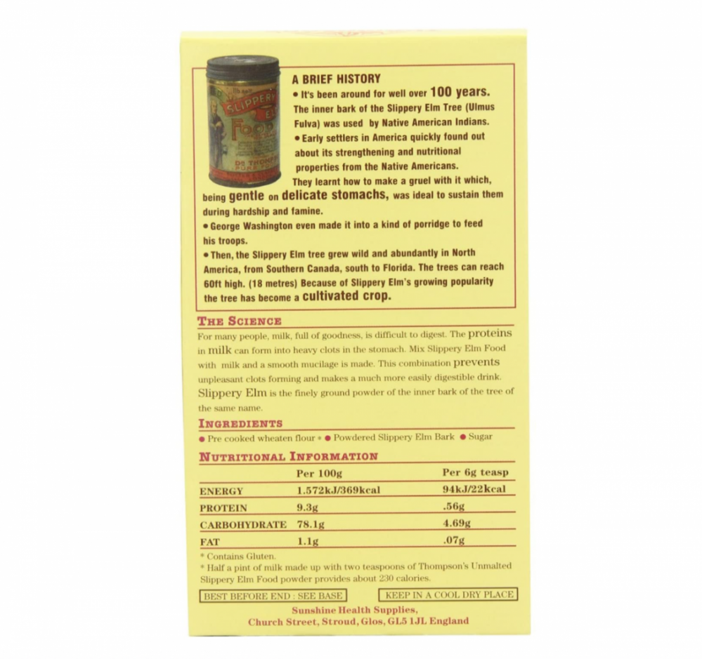 Thompsons Slippery Elm Unmalted 454g Pack of 4